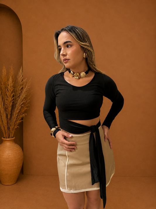 Cropped Noir Amarração