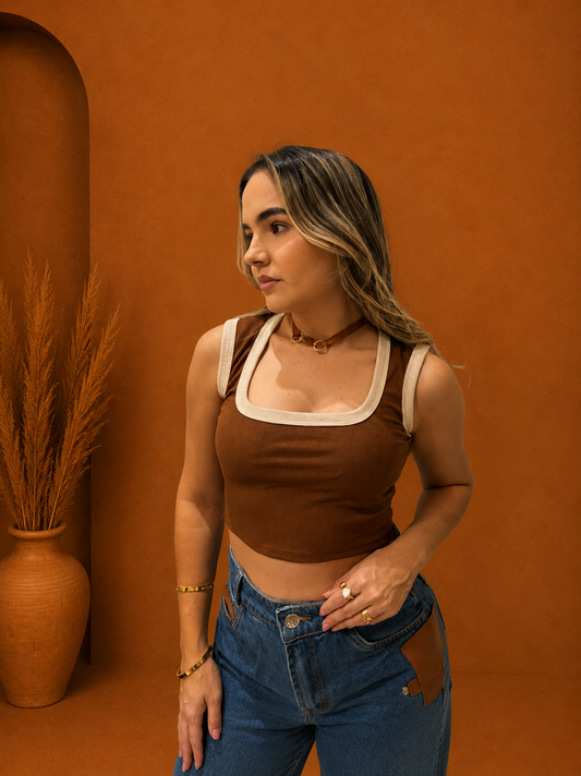 Cropped Canelado Aura